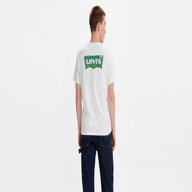 Levi's Mens Graphic Crewneck T-Shirt 22491-1213, White, M