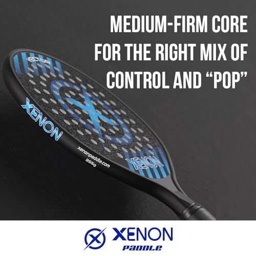 Vector Spin Max Platform Tennis Paddle by Xenon Paddle, Oversize Head, Even Balance Point, Medium Firmness Foam Core, Power and Control, 4.25??Grip