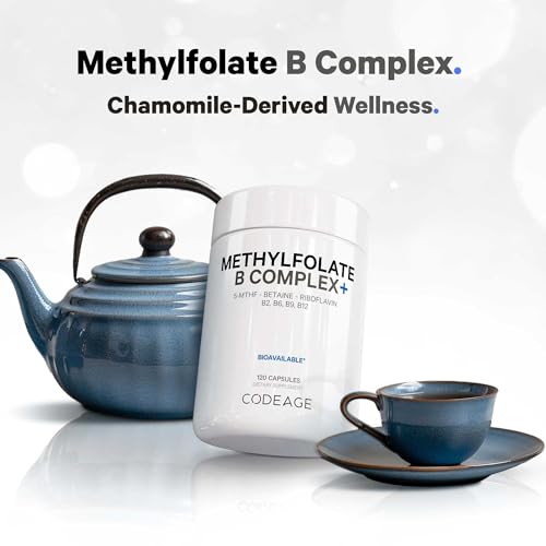 Codeage Methyl-Elite Methylation Supplements - 5 MTHF, Methylcobalamin 1000mcg Methylated Vitamin B12, Riboflavin, Betaine, Vitamins B6, Methylfolate, Methylation Cycle MTHFR - 2 Months - 120 Capsules