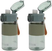 500ml Water Bottle, Bpa Free Plastic Rf11110 One Press Open Lid Leak Proof Design For Teenager, Adult, Sports, Gym, Fitness, Outdoor, Cycling, School & Office, Multicolor - 0.5 ÙÙØªØ± (Pack of 2)