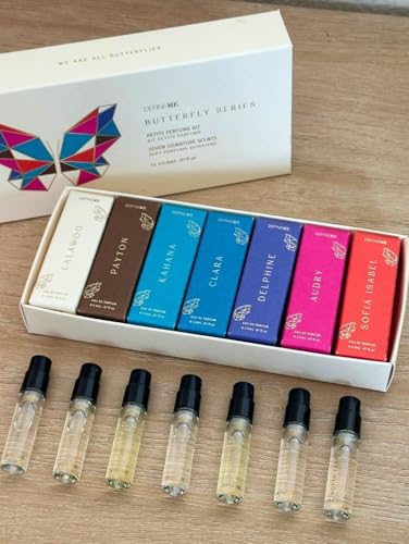 DefineMe Mini Perfume Gift Set, Pack of 7 Scents, Natural Fragrance Mists for Women, Petite Discovery Kit Sampler