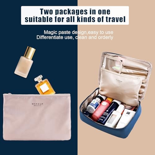 Queboom Travel Makeup Bag Cosmetic Bag Makeup Bag Toiletry bag for women and girls