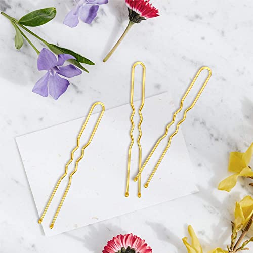 PREMIFY U Shaped Hair Pins, Pack Of 120 Bobby Pins Bun Hair Pins, Blonde Hair Grips, Hair Pin for Women, Wedding Bridal Blonde color Hairpins in Plastic Box