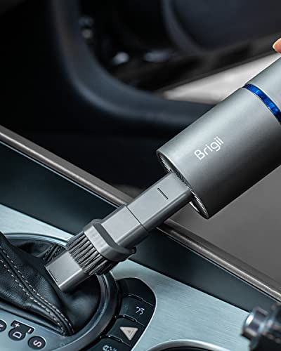 Brigii Mini Vacuum Air Duster and Hand Pump 3 in 1 Small Cordless Handheld Vacuum USB Rechargeable Easy to Clean Desktop Keyboard Drawer Car Interior and Other Crevices Small Spaces -Y120 Pro