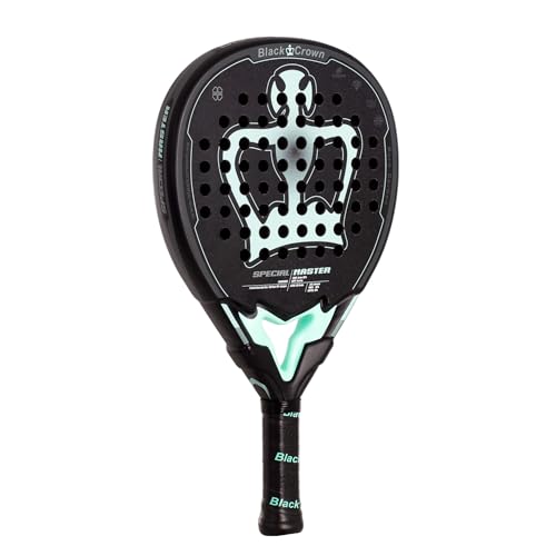Black Crown - Black Crown Special Master Padel Racket - 355 g to 370 g - Carbon Tubular Frame - 12K Carbon Core - SSB Black EVA Rubber - 40% Power, 60% Control