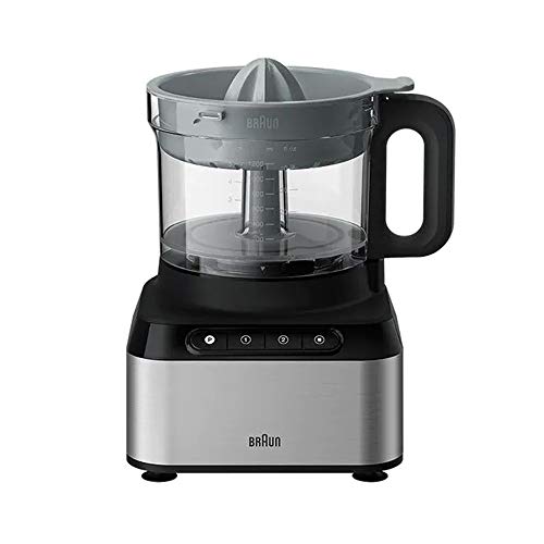 Braun Food Processor Fp 3233, Citrus Press, Spatula,Dough Tool, Plastic Multi Mill. 2.1 L Bowl Capacity, 800 Watts, Black"Min 1 year manufacturer warranty"