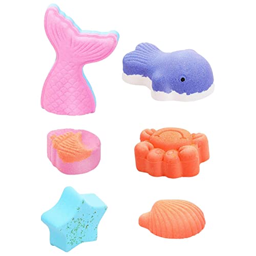 2 Pcs Mermaid for Kids | Kids Organic Cartoon Shell Star Whale for Girls Women,6 Pieces Gift Set for Holiday Christmas Birthday Valentine's Day