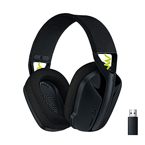 Logitech G435 Lightspeed & Bluetooth Wireless Gaming Headset - Ultra Lightweight 165G Over-Ear Headphones, Built-In Mics, 18H Battery, Compatible With Dolby Atmos, Pc, Ps4, Ps5, Mobile - Black