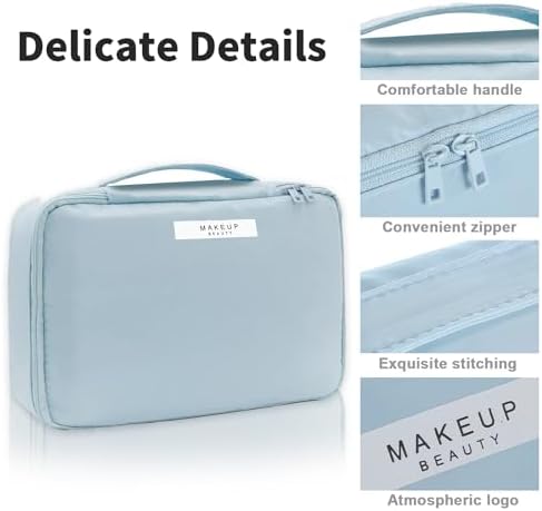 Queboom Travel Makeup Bag Cosmetic Bag Makeup Bag Toiletry bag for women and girls