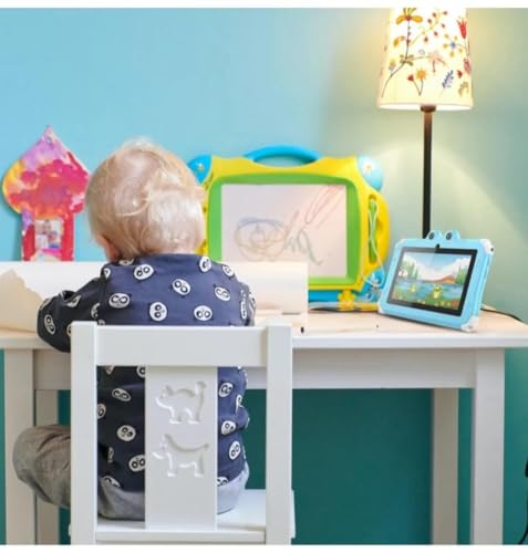 Oteeto TAB 6 Kids Tablet, 7-Inch IPS LCD Display, 4GB RAM + 128GB ROM, Android 13, Dual Camera, Black (Blue)