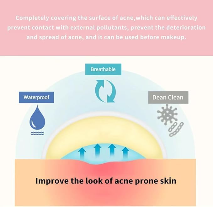 KUKUMAJI Pimple Patches for Face, Hydrocolloid Acne Pimple Patch for Covering Zits and Blemishes, Spot Stickers, Ultra Thin Spot Stickers for Face and Skin (72 Count)