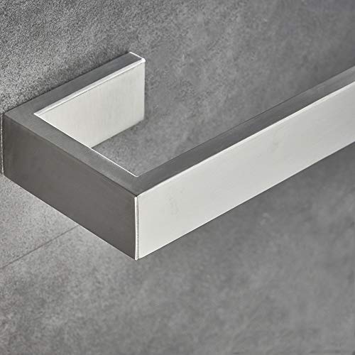 JunSun Towel Ring Stainless Steel Towel Holder Contemporary Bathroom Hardware Towel Bar for Bathroom Lavatory Wall Mounted, Brushed Nickel