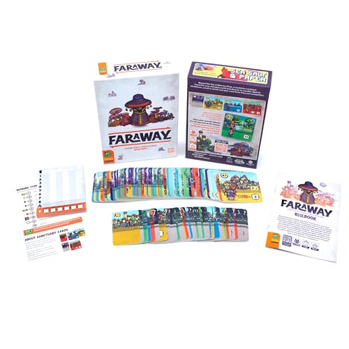 Pandasaurus Games Faraway Card Game - Explore Mysterious Alula! Strategic Region Building with Engaging Gameplay for Adventurers, Ages 10+, 2-6 Players, 15-30 Min Playtime, Made