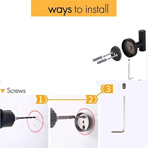 QNIIAED Bathroom Towel Hook, 2 Pack Back of Door Hooks Screw in Metal Stainless Steel Hanger for Coat,Robe,Clothes (Matte Black)