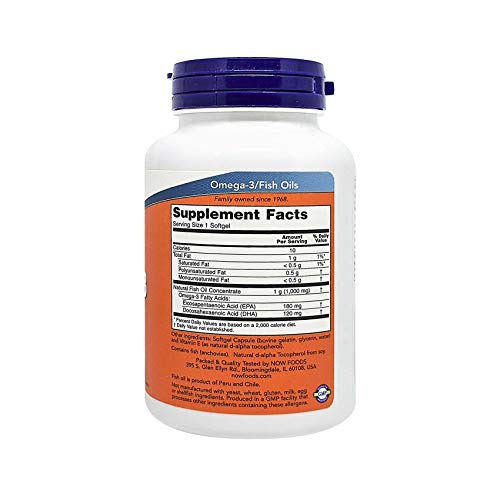 Now Foods Omega-3 1000Mg Softgels 100'S