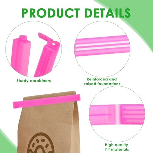 40 PCS Food Bag Clips Set - 2 Sizes (7cm & 11cm), Airtight Bag Sealing Clips for Chips, Bread, Snacks, Dog Food, Freezer Storage - Durable, Colorful, and Versatile Kitchen Clips