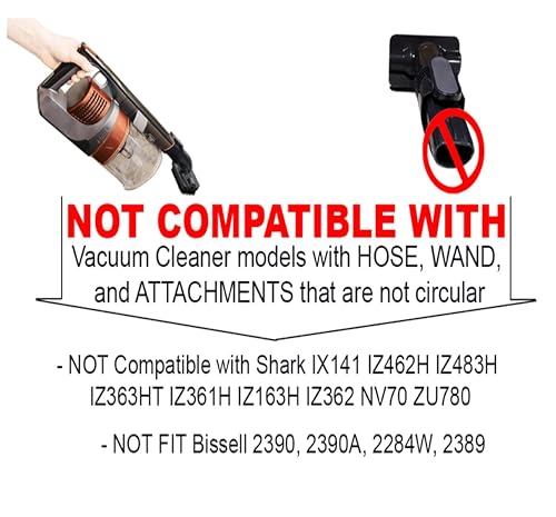 VACEXT Pet Hair Remover Vacuum Attachment Cleaning Tool for Couch Cushions, Upholstery, Carpeted Stairs and Car Carpet - Air Driven Turbo Brush Compatible with Dyson, Shark Kenmore Miele 1 3/8''