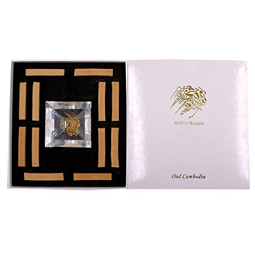 Bakhoor BoSidin ??Luxurious Oud Gift Set with Square Crystal Burner and 12pcs Square Oud ??A86