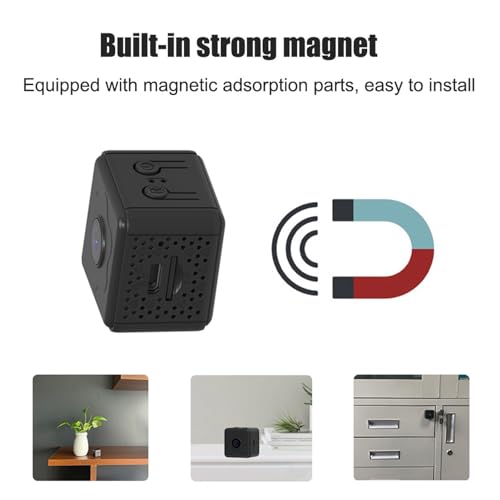 GOWENIC Cordless Wi Fi Small Camera, Indoor Security Camera with Phone APP, Night Version, 2 Way Talk, Motion Detection, Mini Camera