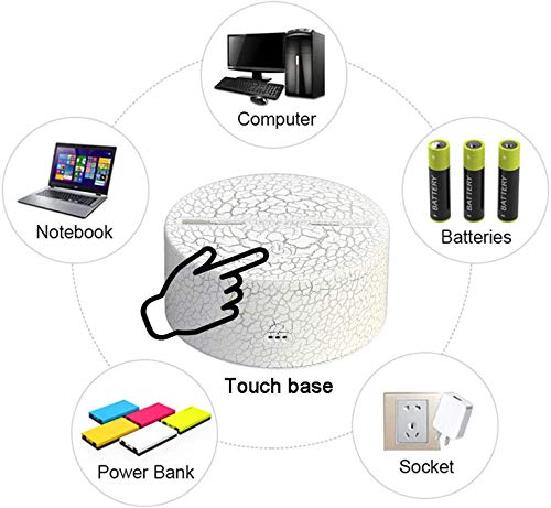 QIKI 3D Illusion Sonic The Hedgehog Night Light, Anime Table Lamp with Remote Control & Smart Touch & Timer,Kids Bedroom Decoration, Birthday for Age 2 3 4 5 6 7+ Year Old Kids Gifts (Sonic)