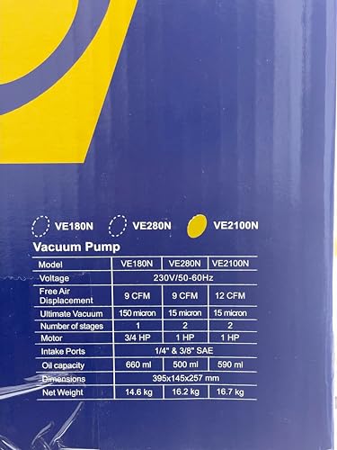 Vacuum pump 1Hp, Double Stage 12CFM, Vacuum pump air condition maintenance, Vacuum pump VE2100N, Vacuum for AC