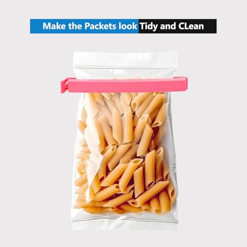 WY8 30 Pcs Food Bag Clips, 6/11cm Reusable Plastic Bag Clips for Food Storage, Multicoloured Freezer-Safe Sealing Clips, Strong Leakproof Bag Clips for Keeping Food Fresh, Airtight & Organised