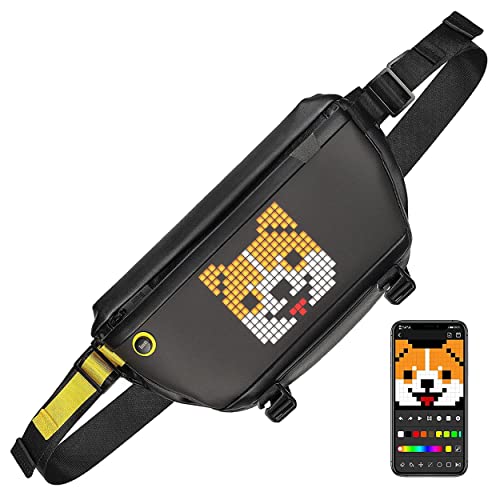 Divoom Pixoo Slingbag Shoulder Bag with LED Display, Black