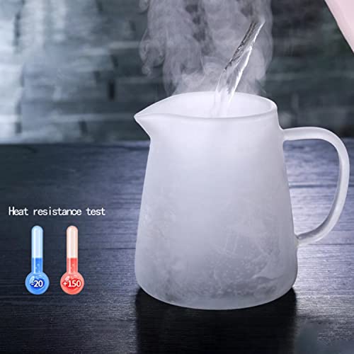 TAPIT 950ml Glass Teapot with Infuser, Borosilicate Glass Tea Kettle for Loose Leaf Tea, Transparent Teapot with Stainless Steel Removable Infuser,Microwavable and Stovetop Safe (950ml-Round)