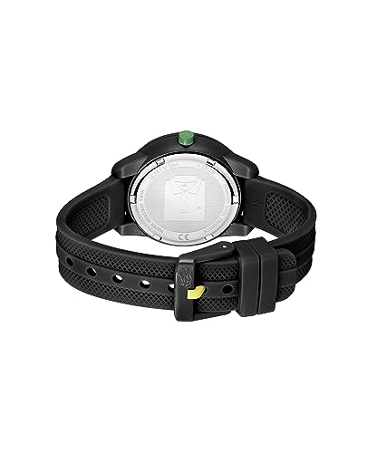 Lacoste Mini Tennis Black Dial, Black Silicone Watch - 2030052