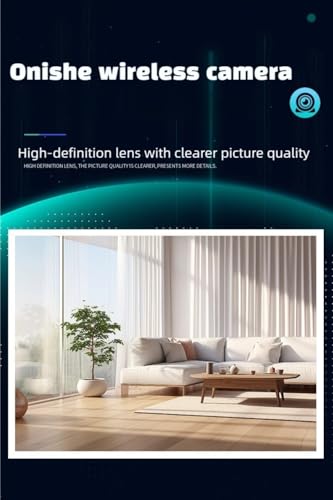 Onishe Wireless Security Camera for Home/Indoor Use - 480P HD Night Vision, Magnetic Mount, Motion Detection, Cloud/TF Storage, Weatherproof (-20°C~45°C)