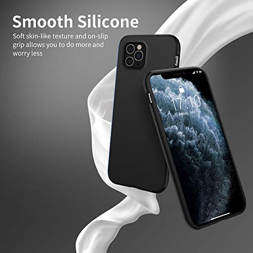 OTOFLY iPhone 11 Pro Case,Ultra Slim Fit iPhone Case Liquid Silicone Gel Cover with Full Body Protection Anti-Scratch Shockproof Case Compatible with iPhone 11 Pro (Black)