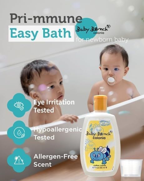 Baby Bench Colonia COTTON CANDY COLOGNE | Perfume for Babies, Gentle & Safe, Mild Fragrance | Long-lasting Moisture & Delicate Fragrance | Safe for Mother's Hands & Baby's Skin 200 ml - (Pack of 3).