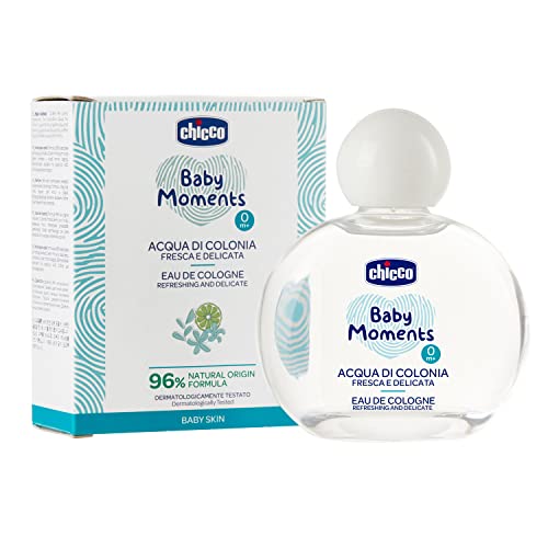Chicco Baby Moments Eau De Cologne Refereshing And Delicate For Baby Skin 0M+ 100Ml, Multi Color (Pack of 2)