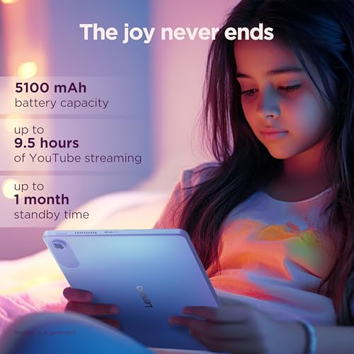 Lenovo Tab with Clear Case, 10.1" WUXGA (1920x1200) 400nits Anti-fingerprint Touch, MediaTek Helio G85 processor, 4G LTE Voice calling, 4GB RAM, 128GB Storage, Android 14, Luna Grey - [ZAEJ0000AE]