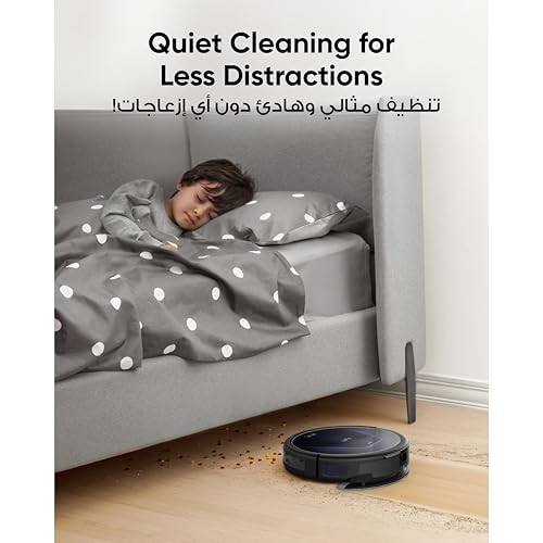 eufy G50 Hybrid Robot Vacuum with Mop, 4,000 Pa Strong Suction, Dynamic Navigation, Pro-Detangle Comb, Roller Brush, Ideal for Pet Hair, Hard Floors, Hard Floor Only