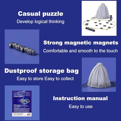 ORCHID M® Magnetic Board Games, Magnetic Chess Game with Sponge Groove/Rope, Portable Magnetic Battle Chess with Storage Bag, magnetic Game for Party, Gift for Kids