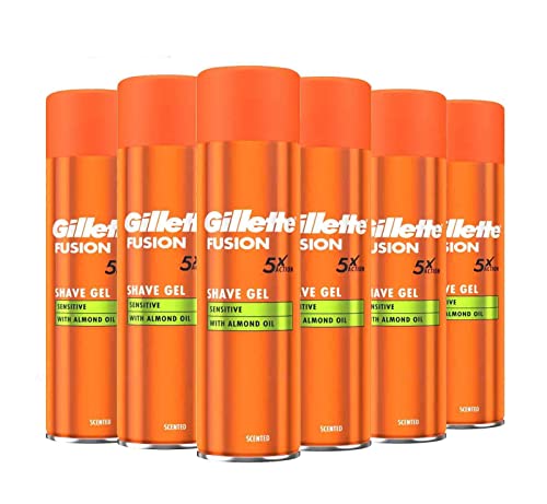 Gillette Shaving Gel Fusion5 Ultra Sensitive, 200 ml x 6