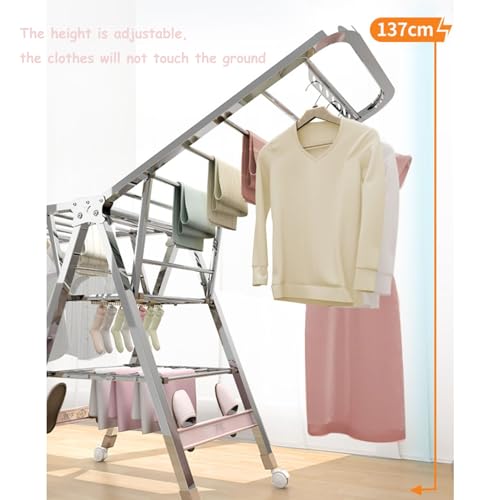 OYDAS Clothes drying stand, Drying Rack,Heavy Duty Clothes Drying Rack,Portable cloth drying stand, Folding Space Saving Garment Rack,Blanket Rack Clothesline,for Indoor Outdoor
