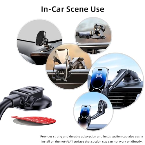 3M Double Sided Adhesive Pads.3M VHB Sticky Dash Cam Mounting Tape.Car Mount Sticky Pad Replacement.Heavy Duty Tape Sticker for Cars Dashboard &Daily Use.Waterproof,Heat-resistant.Squares&Round,6Packs
