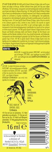 got2b Glued for Brows & Edges 2 in 1 Wand Eyebrow Gel, 72hr Hold, No White Residue or Stickness, Vegan, Silicone Free, Alcohol Free, 16 ml