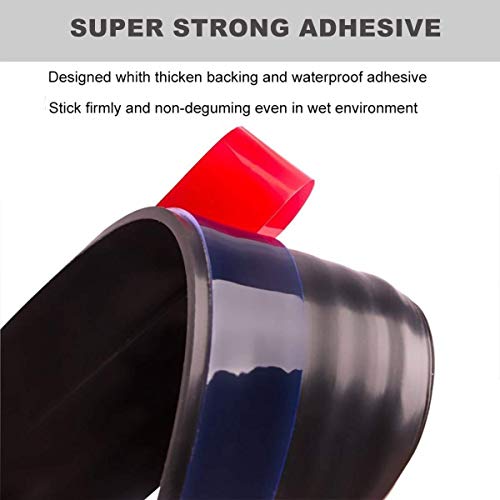 Suptikes Door Draft Stopper Under Door Seal for Exterior/Interior Doors, Door Sweep Strip Under Door Draft Blocker, Soundproof Door Bottom Weather Stripping, 2 Inch W x 39 Inch L, Black