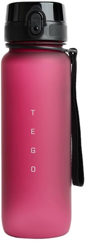 RISE Bottle - 800 ml Sipper Bottle For Adults With Time Measurement BPA Free Non-Toxic Water bottle for cycling,running, gym, office, school (Orange) - Pack of 1 - Red