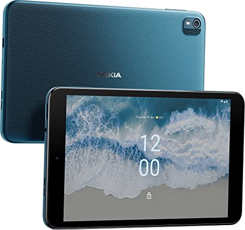 Nokia T10 Android 12 Wifi Tablet with 8â€ HD display, 3GB/32GB Storage, 8MP rear and 2MP front camera, Dual Speakers with OZO Playback, 2 years OS/ 3 years security updates â€“ Ocean Blue