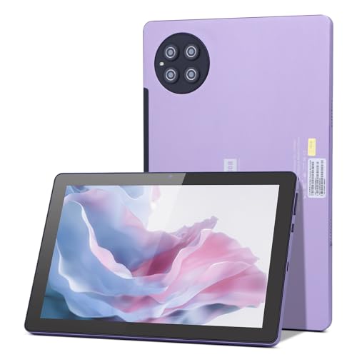 C idea 10 inch Tablet, Android 12.0 Tablet 8GB RAM ROM Storage 8MP흳 Cameras 10000mAh Battery Dual SIM Slot 800x1280 IPS HD Touchscreen Tablet PC with Case&Keyboard/WIFI/5GLTE CM7800(Purple)