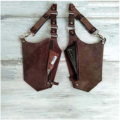 Gogh Men's Retro Strap Hidden Underarm Shoulder Bag Adjustable PU Leather Double Shoulder Pouch Armpit Bag Holster Bag Anti-Theft Wallet Outdoors Mobile Phone Holster Bag,Black