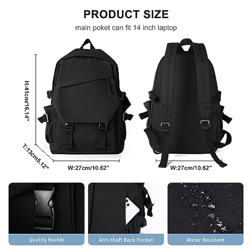coowoz School Bag Lightweight Casual Daypack College Laptop Backpack for Men Women Water Resistant