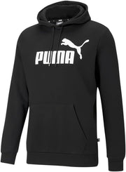 mens Essentials Logo Fleece Hoodie (Available in Big & Tall) Hooded Sweatshirt - Cotton Black