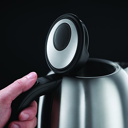 Russell Hobbs (20441) Snowdon Kettle - 1.7L, 3000W, Stainless Steel, Rapid Boil, Perfect Pour, Auto Shut-Off, Cordless, 1-Year Warranty, Silver