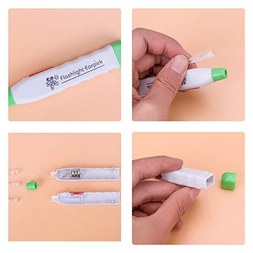 FHDFLY Ear Pick LED Flashlight Ear Wax Remover Cleaner Tool for Baby Kids