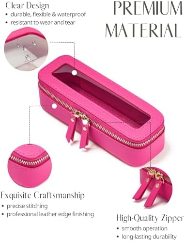 Small Cosmetic Bag for Purse Mini Makeup Bag for School Cute Clear Make Up Pouch for Travel Tiny Leather White Make Up Organizer Case for Backpack Toiletry Bag Waterproof Square Pouch with Zipper
